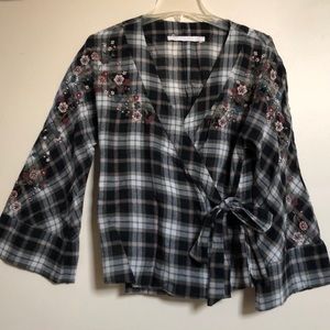 Embroidered Surplus Top